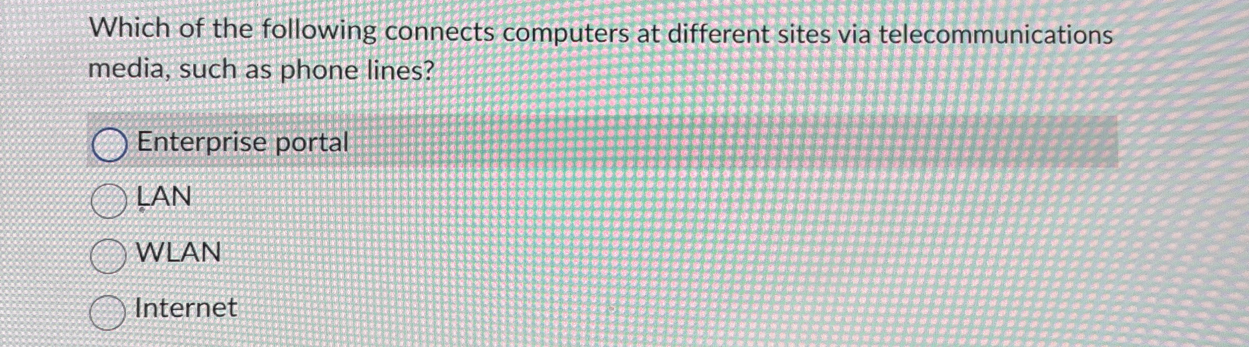 Which of the following connects computers at