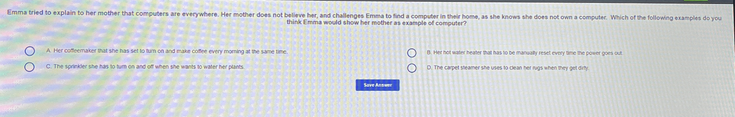 think Emma would show her mother as example of