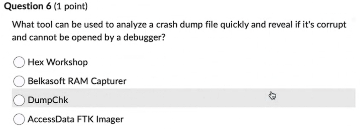 Question 6 ( 1 point ) What tool can be used to