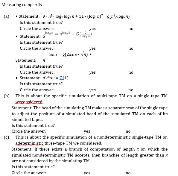 In Measuring complexity