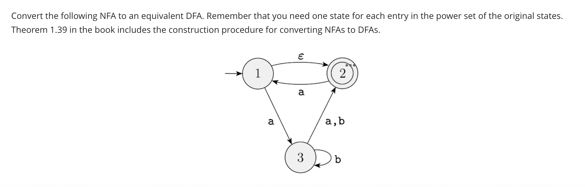 Convert the following NFA to an equivalent DFA.
