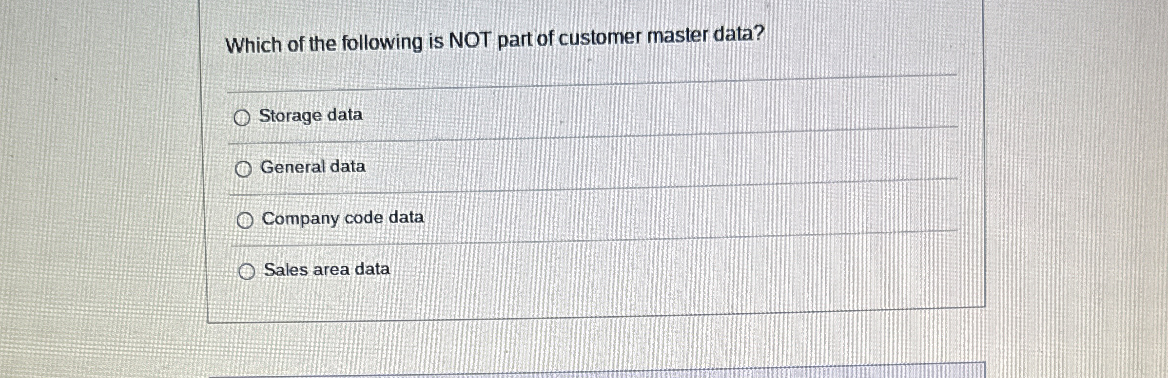 Which of the following is NOT part of customer