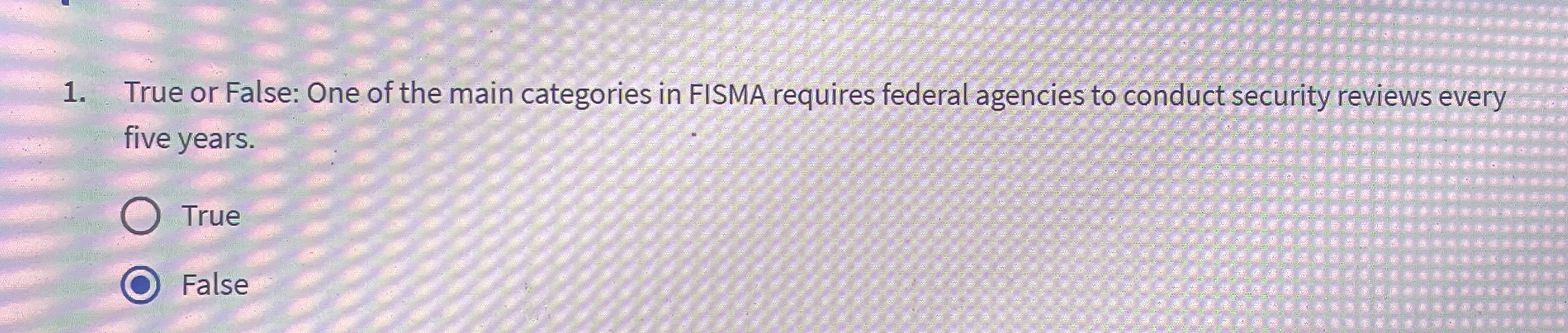 True or False: One of the main categories in