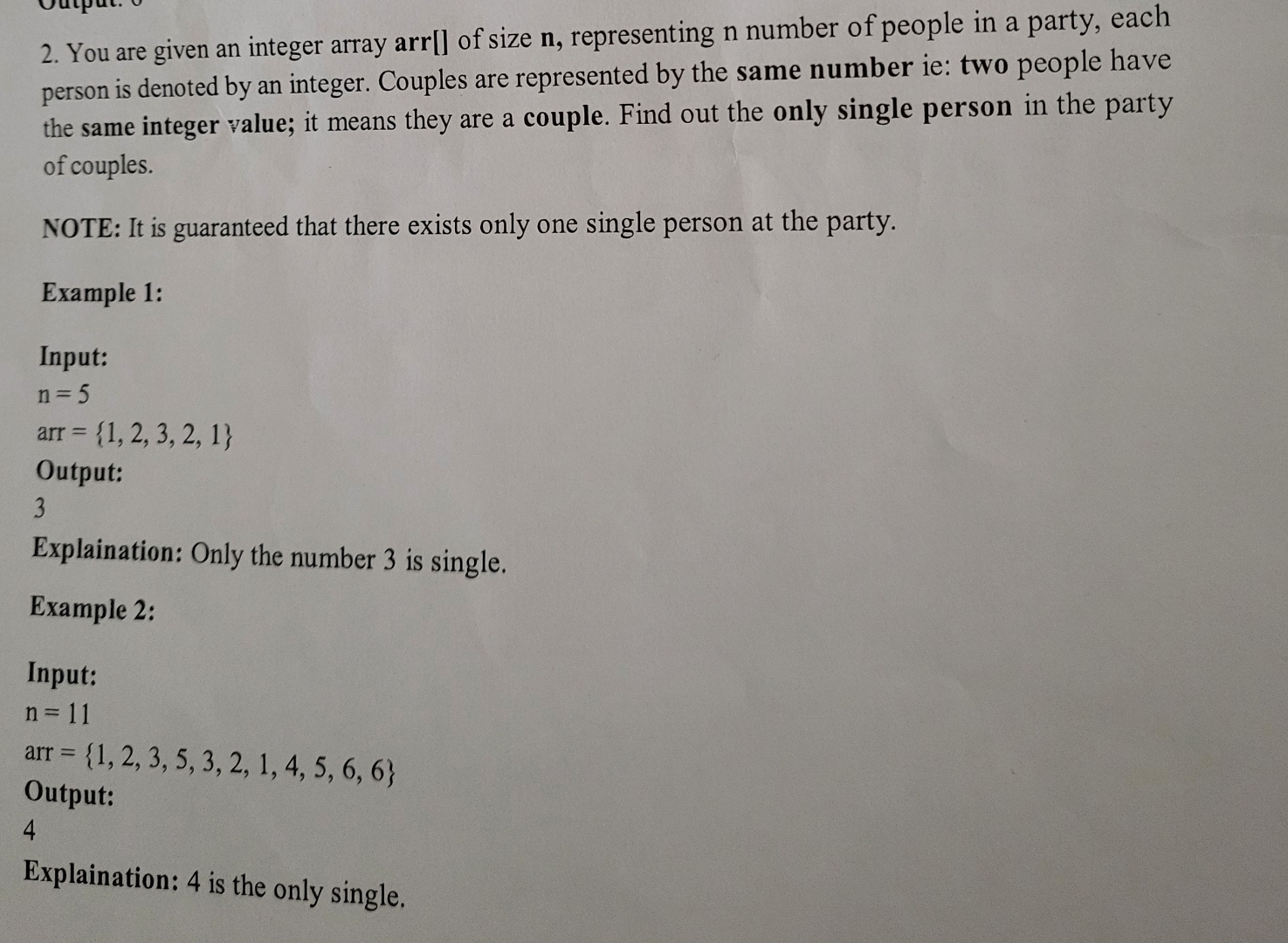 You are given an integer array arr [ ] of size n