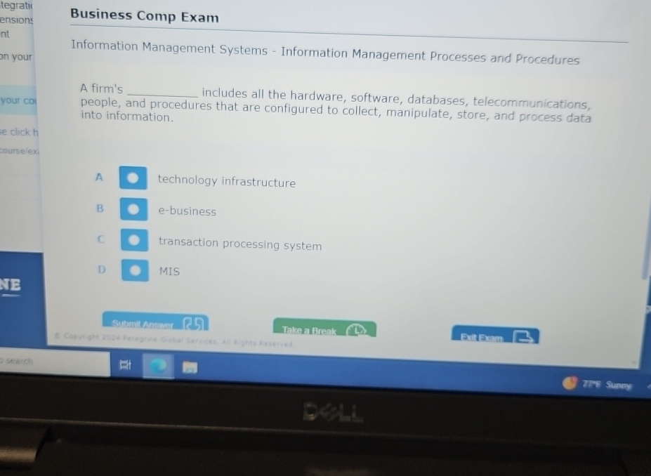 Business Comp Exam Information Management Systems