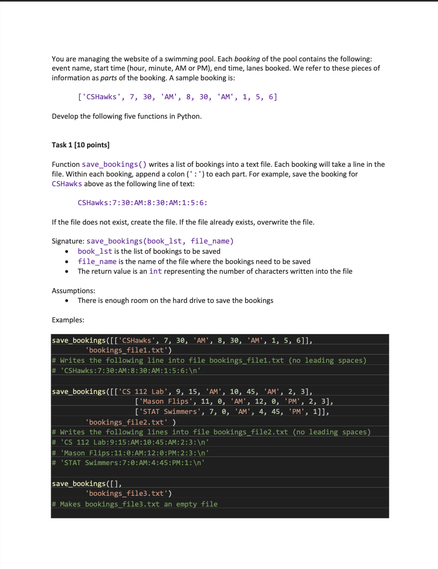You are managing the website of a swimming pool.