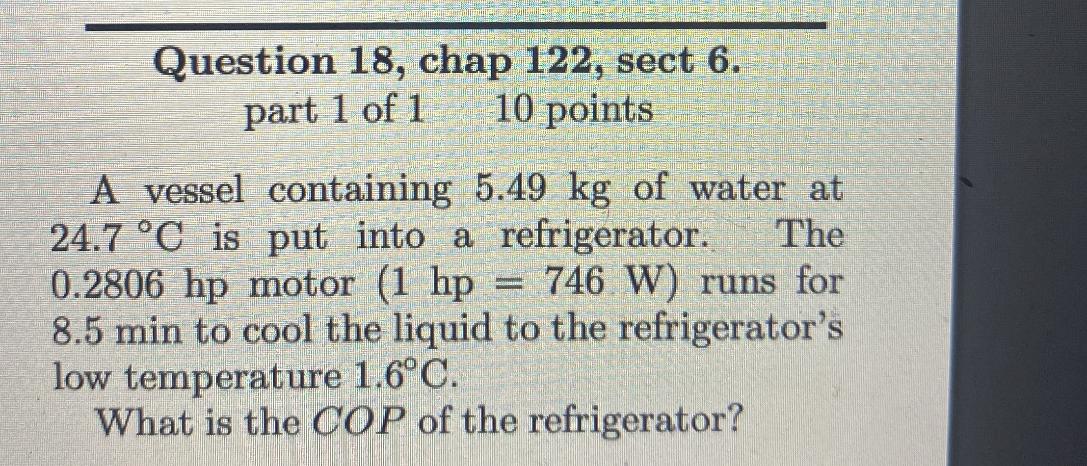 Question 1 8 , chap 1 2 2 , sect 6 . part 1 of 1