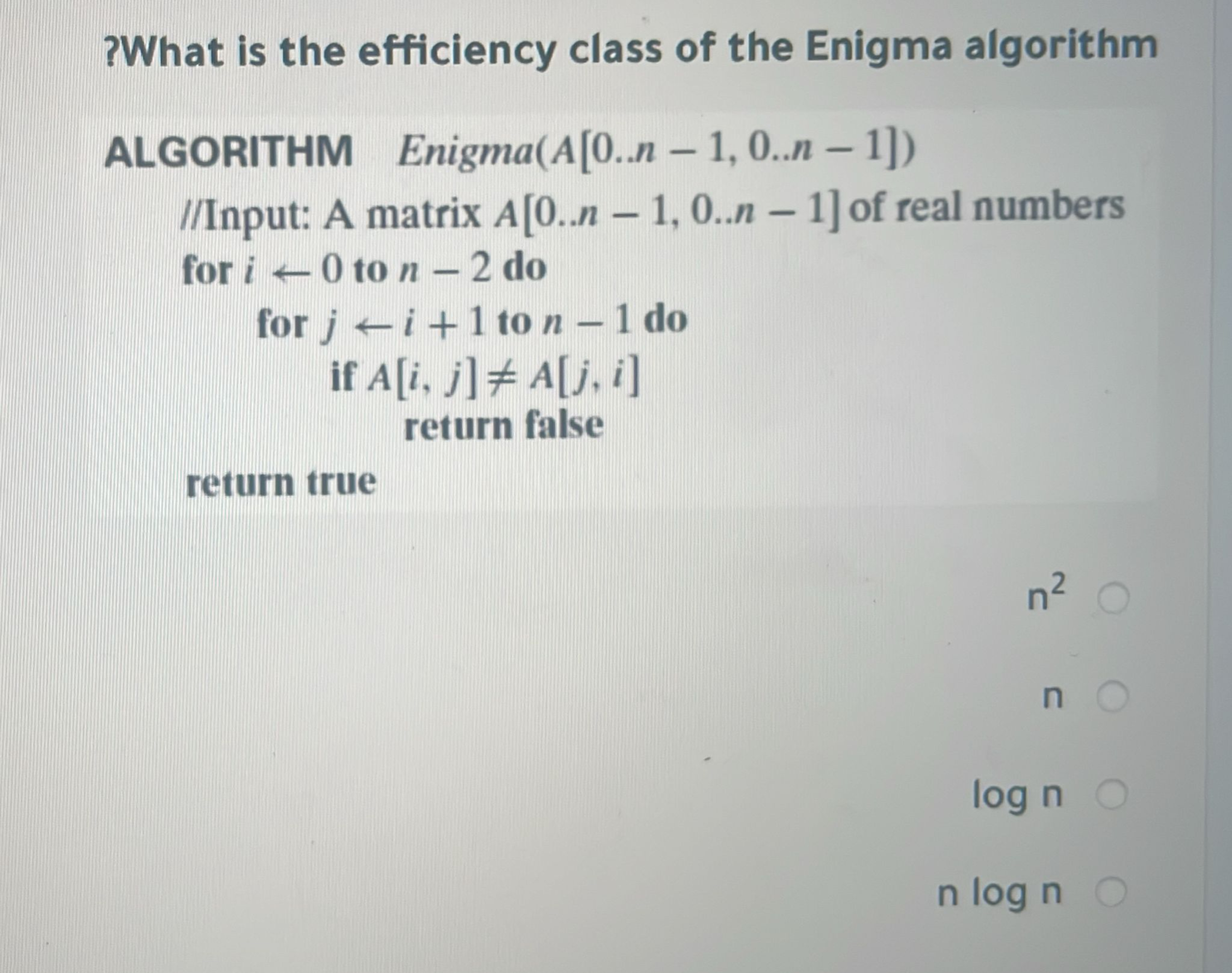 ? What is the efficiency class of the Enigma