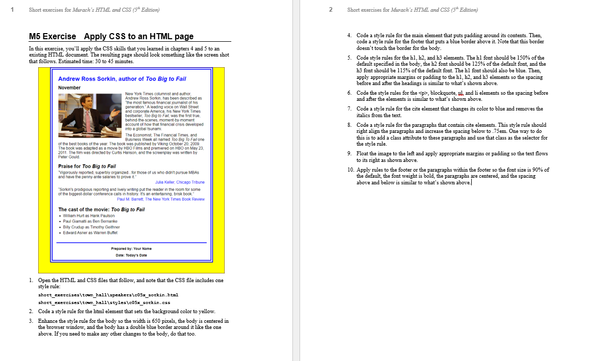 HTML and CSS coding help: Andrew Ross Sorkin,