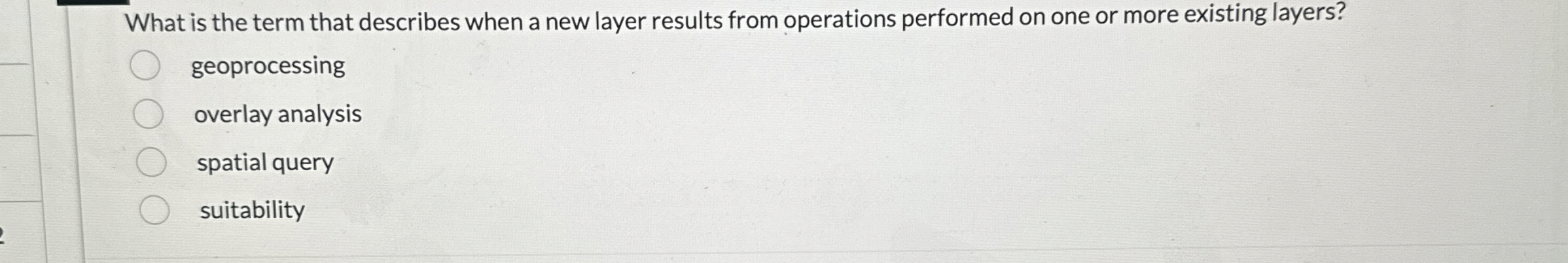 What is the term that describes when a new layer