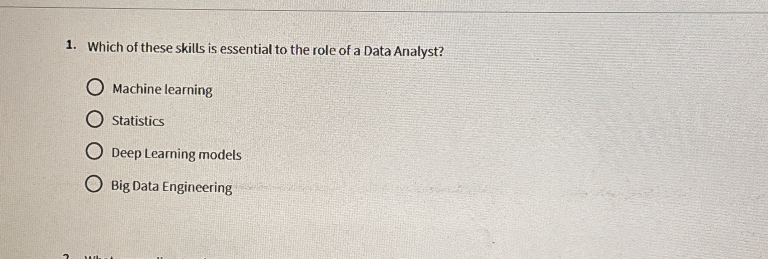 Which of these skills is essential to the role of