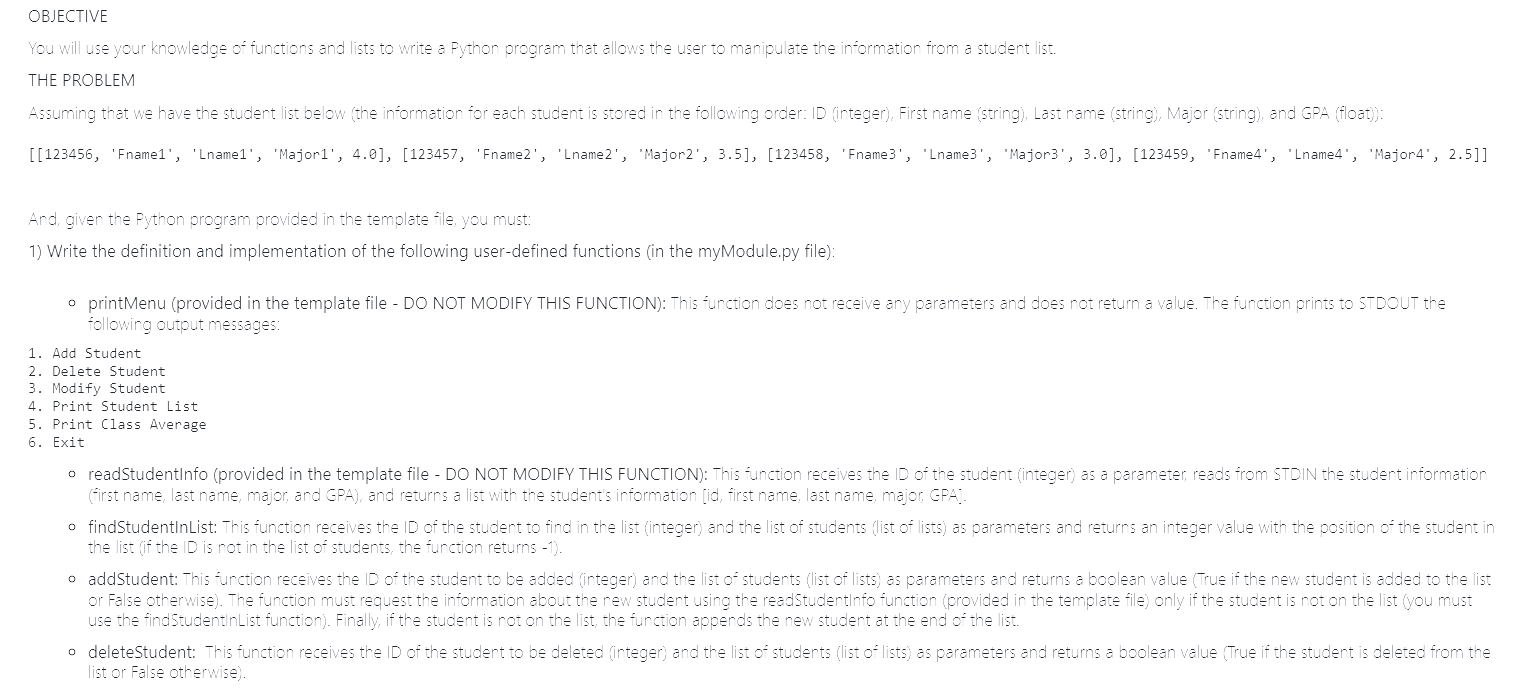 OBJECTIVE You will use your knowledge of