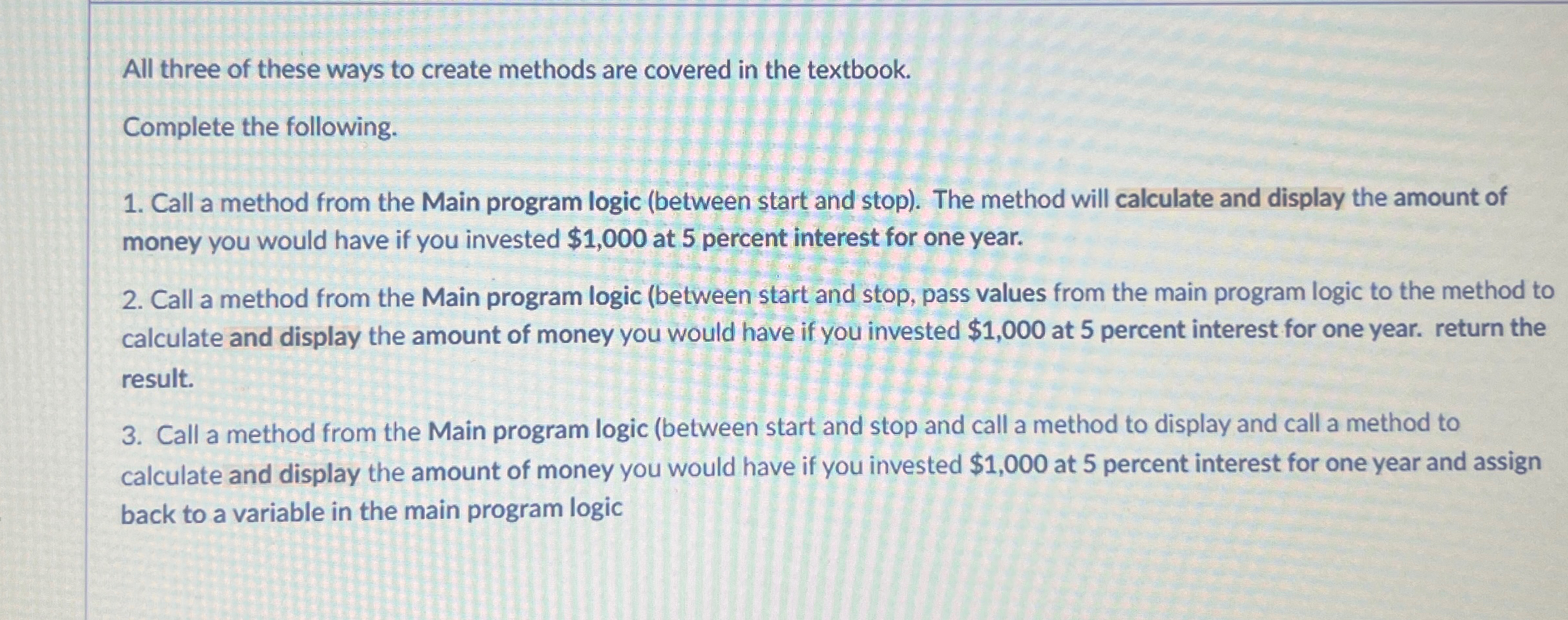 All three of these ways to create methods are