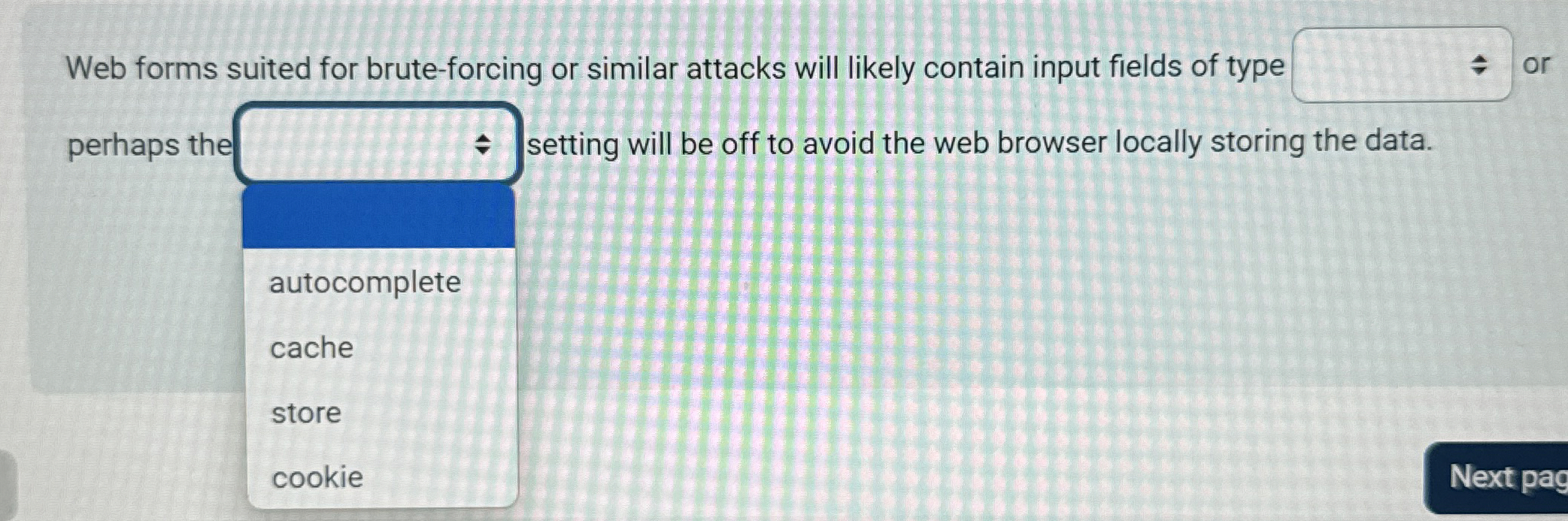 Web forms suited for brute - forcing or similar