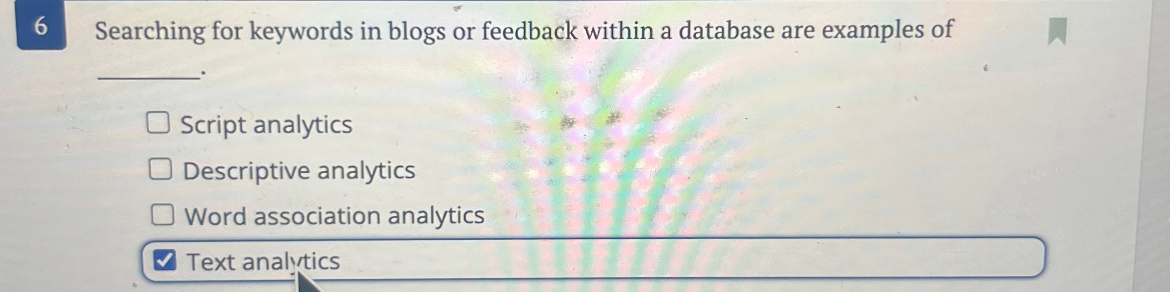6 Searching for keywords in blogs or feedback