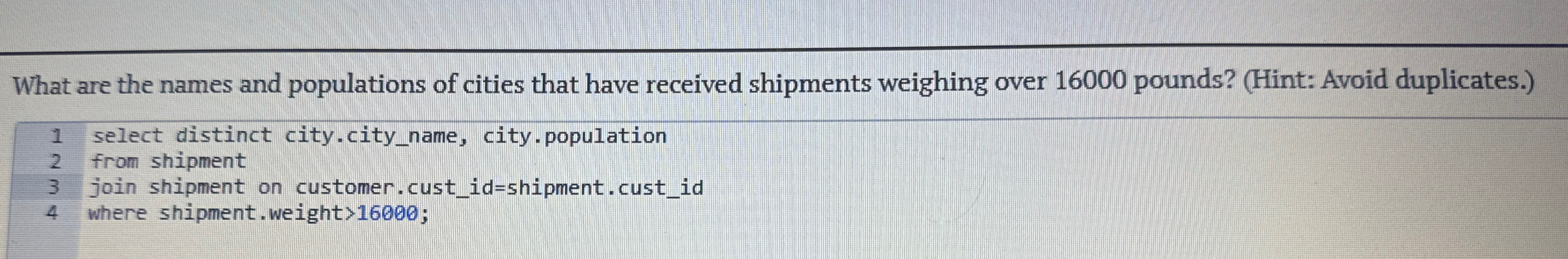 What are the names and populations of cities that