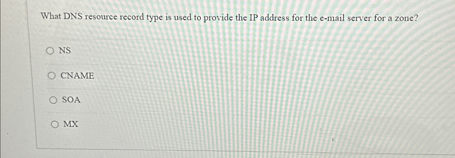 What DNS resource record type is used to provide