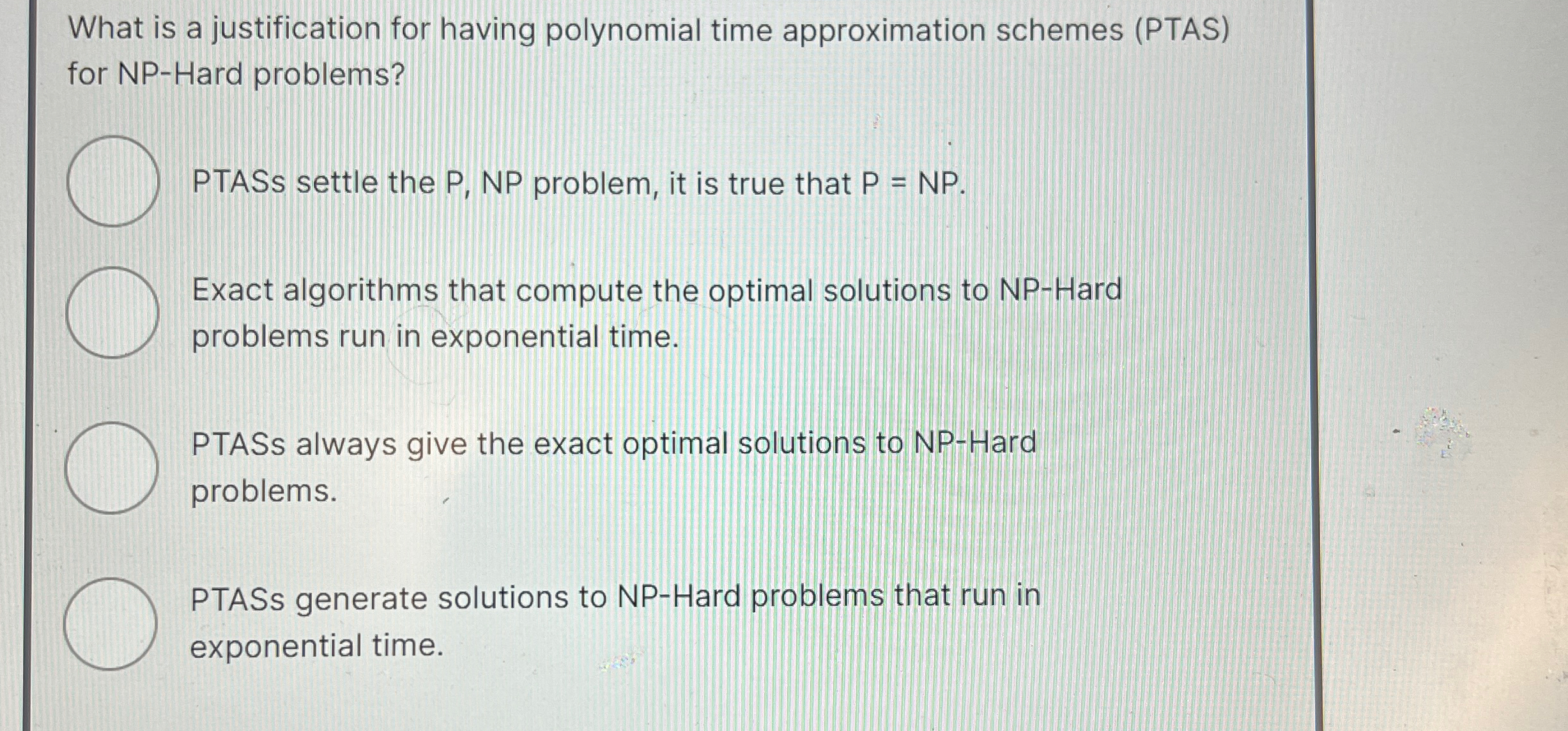 What is a justification for having polynomial