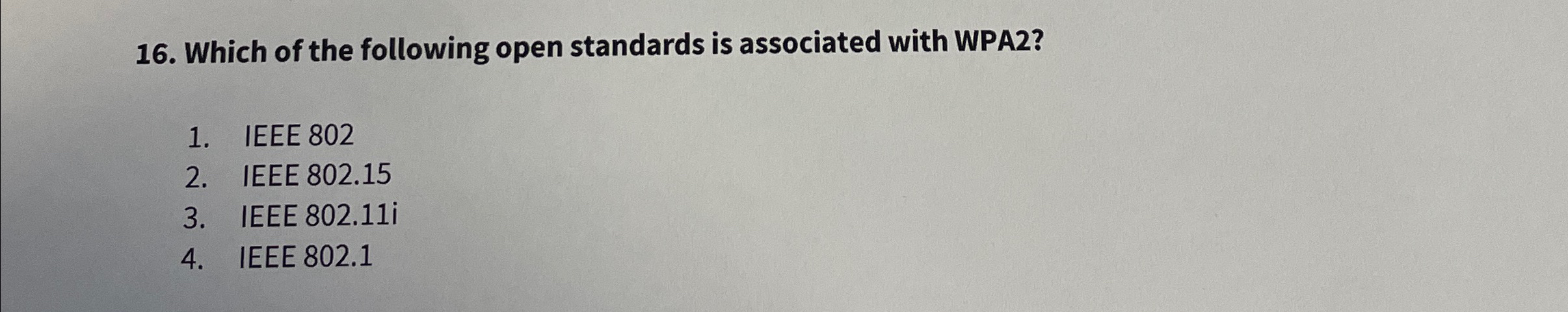 Which of the following open standards is