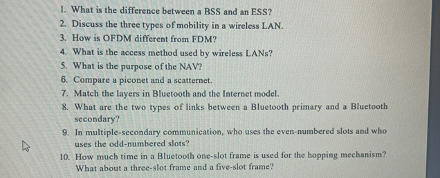 What is the difference between a BSS and an ESS?