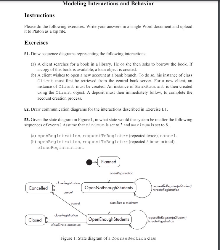 Modeling Interactions and Behavior Instructions