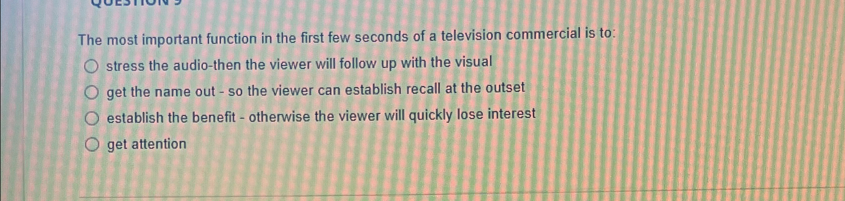 The most important function in the first few