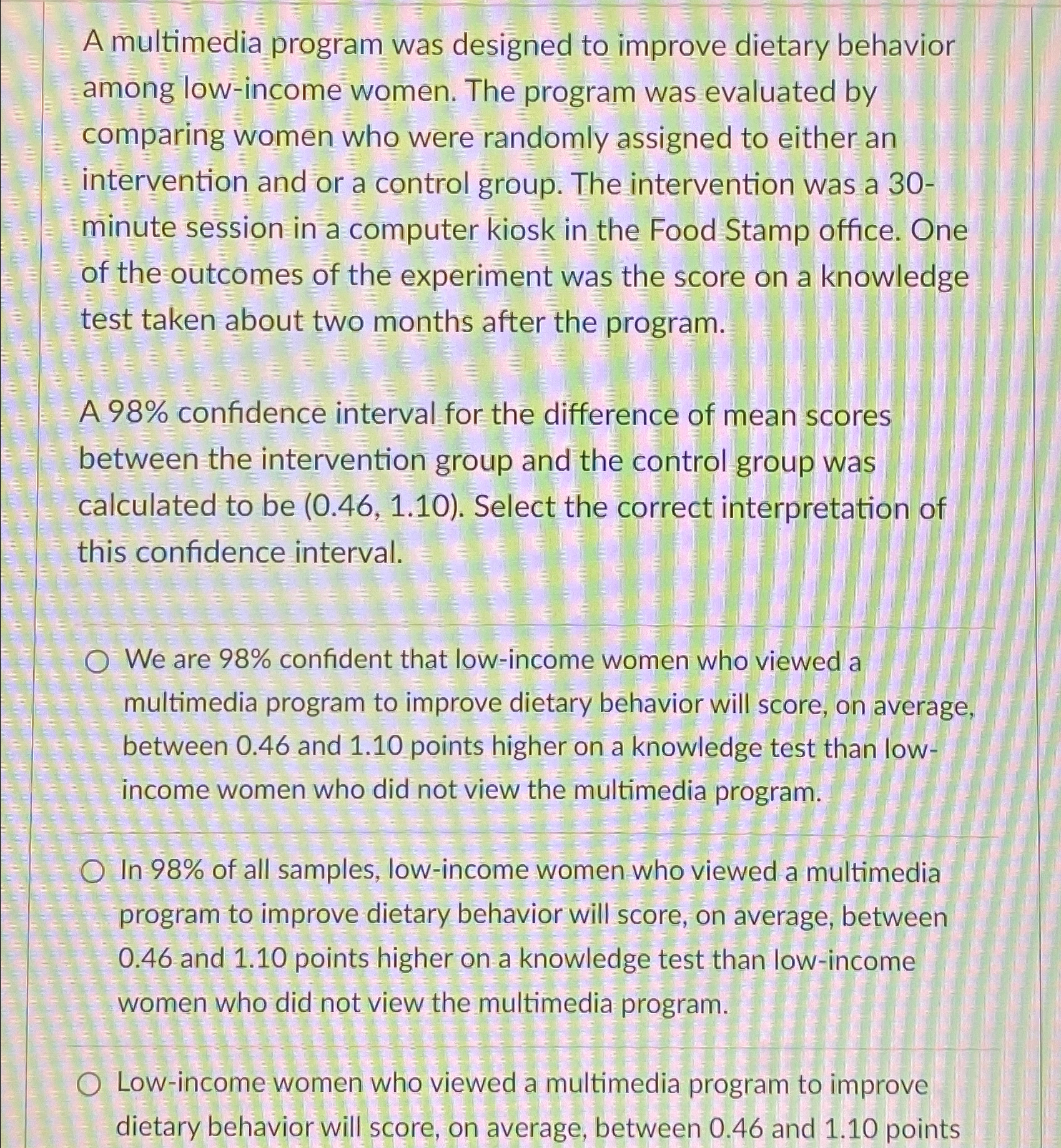 A multimedia program was designed to improve