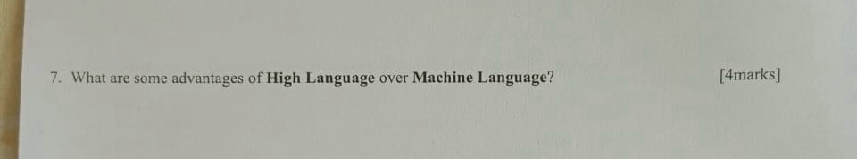 What are some advantages of High Language over