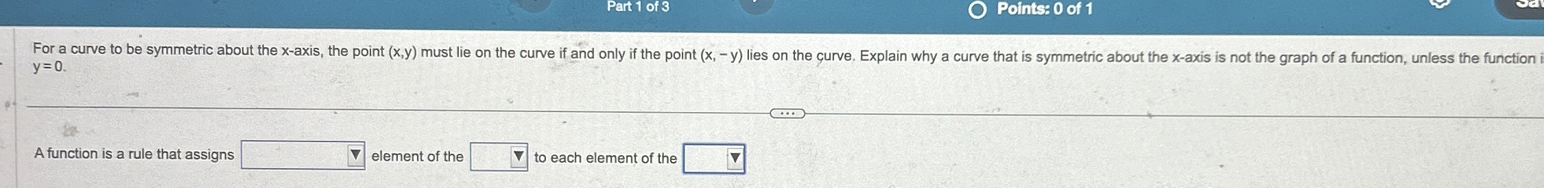 A function is a rule that assigns element of the