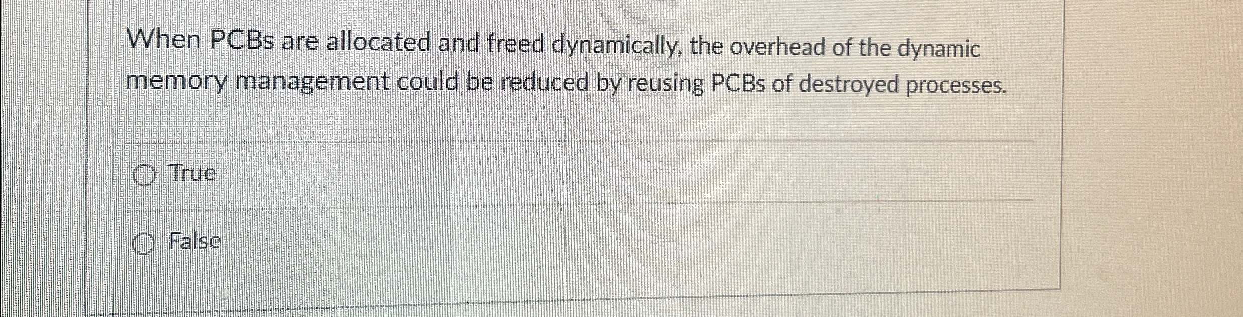 When PCBs are allocated and freed dynamically,