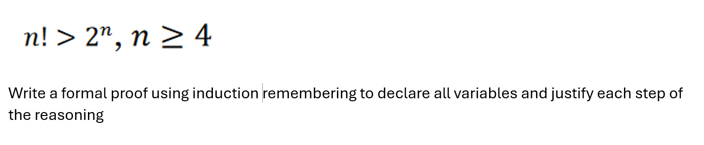 Write a formal proof using induction remembering