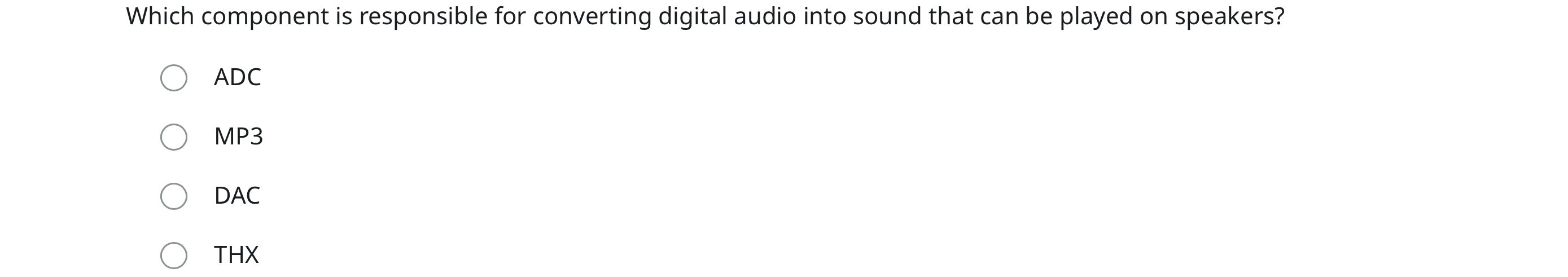 Which component is responsible for converting