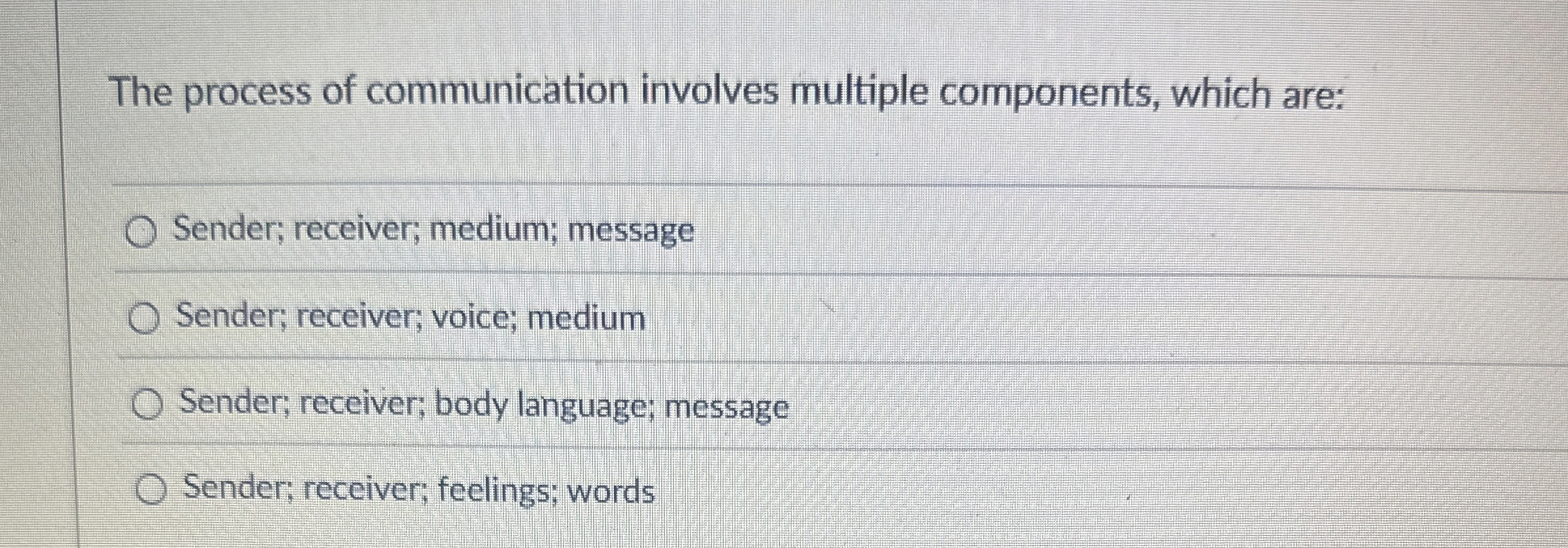The process of communication involves multiple