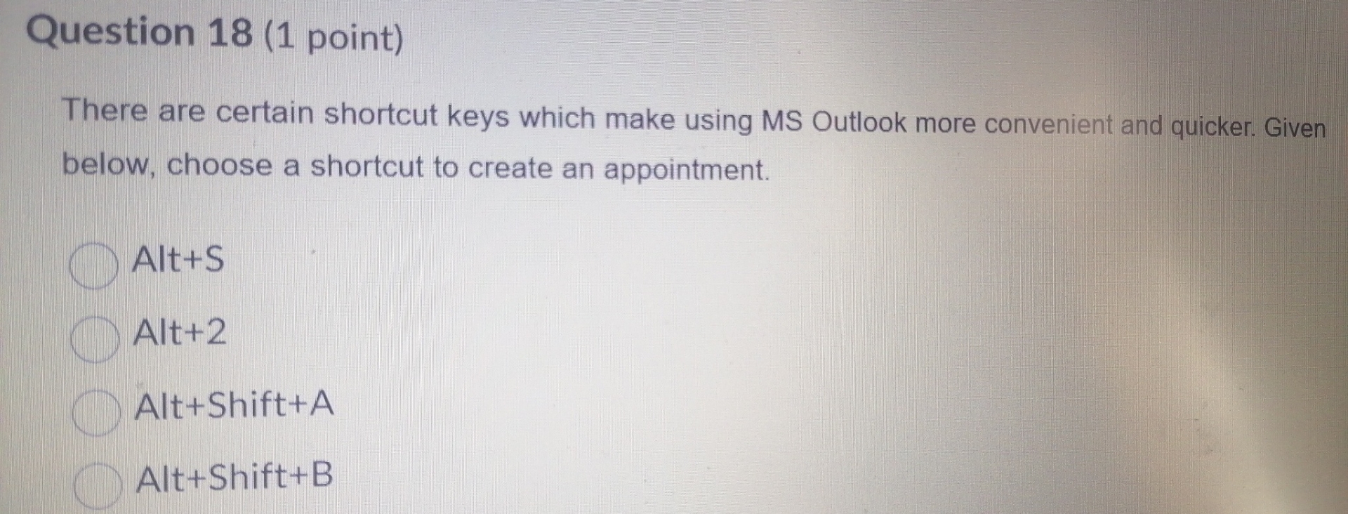 Question 1 8 ( 1 point ) There are certain