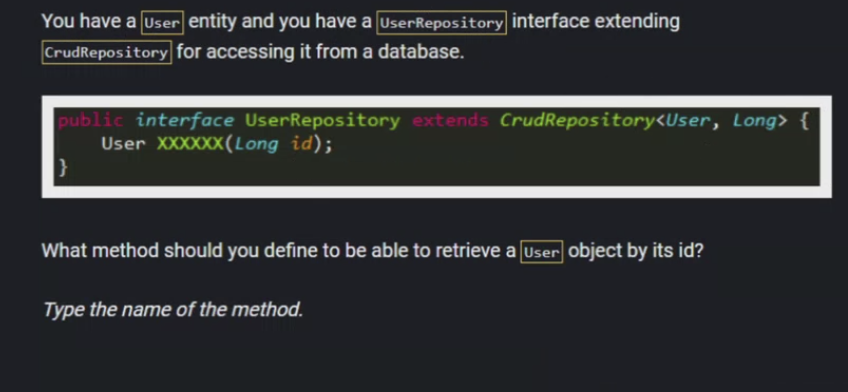 You have a User entity and you have a