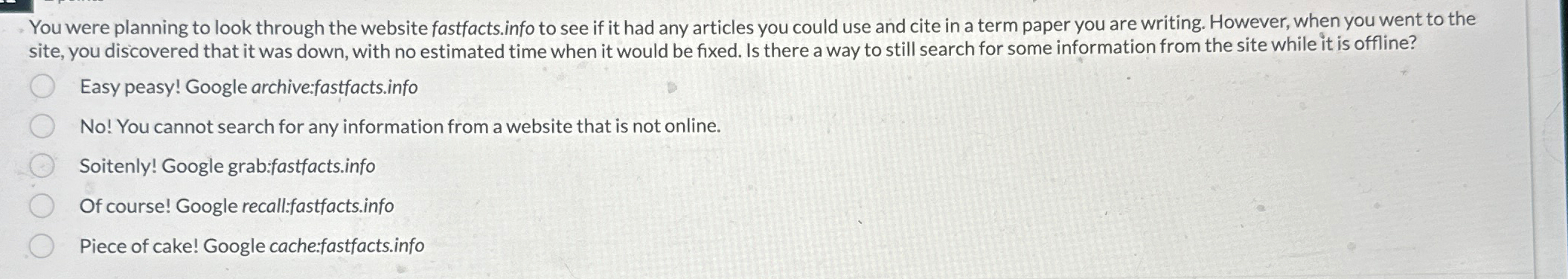 You were planning to look through the website