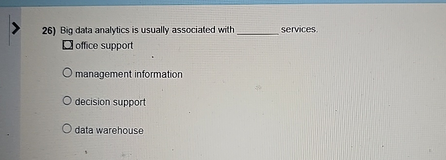 Big data analytics is usually associated with