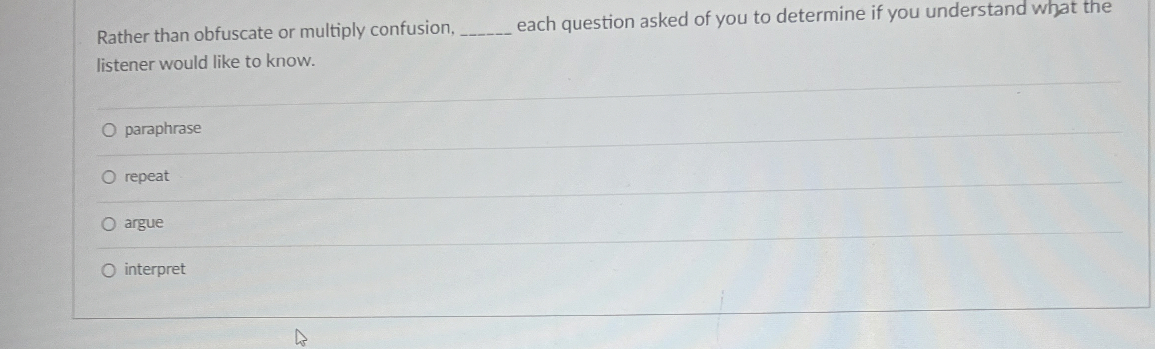Rather than obfuscate or multiply confusion, q ,