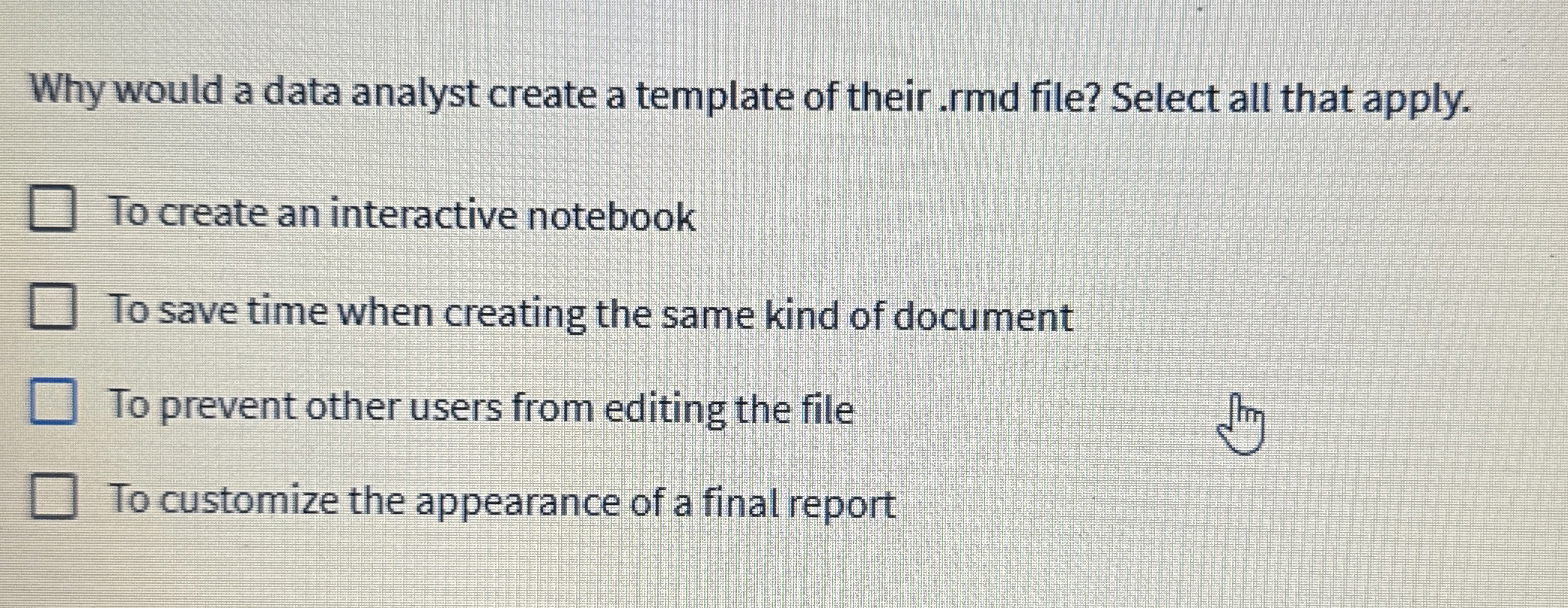 Why would a data analyst create a template of