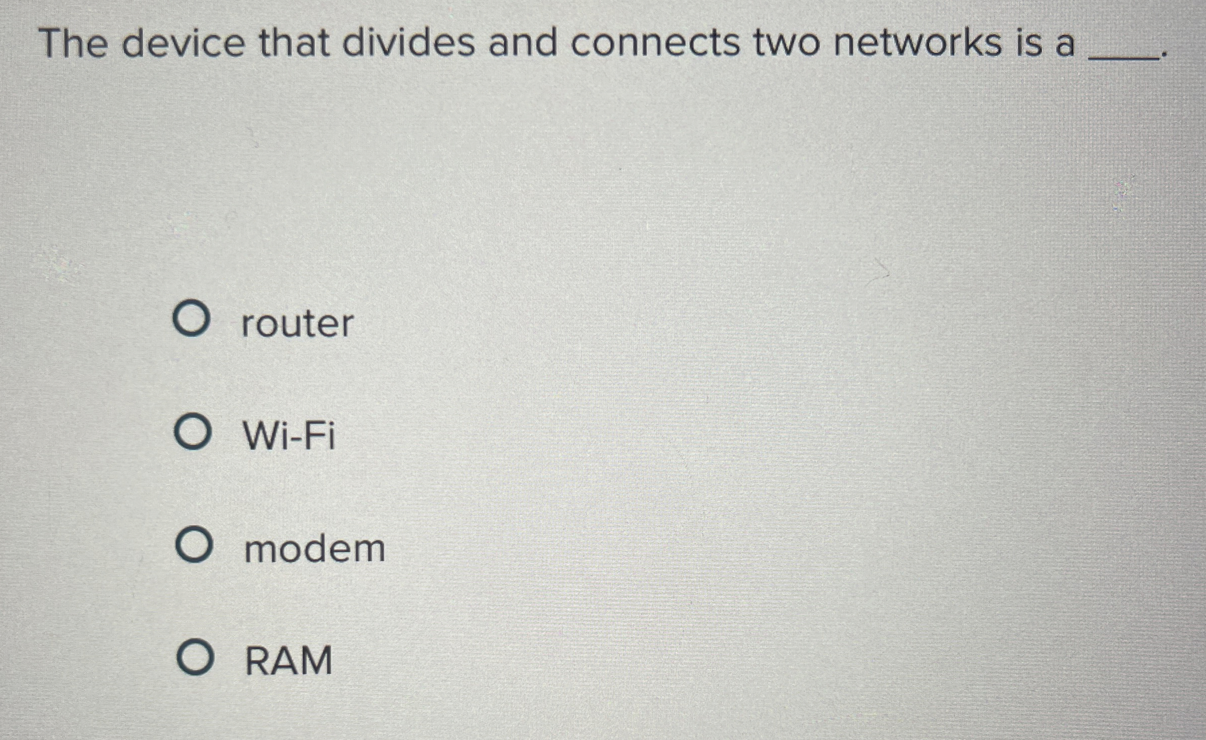 The device that divides and connects two networks