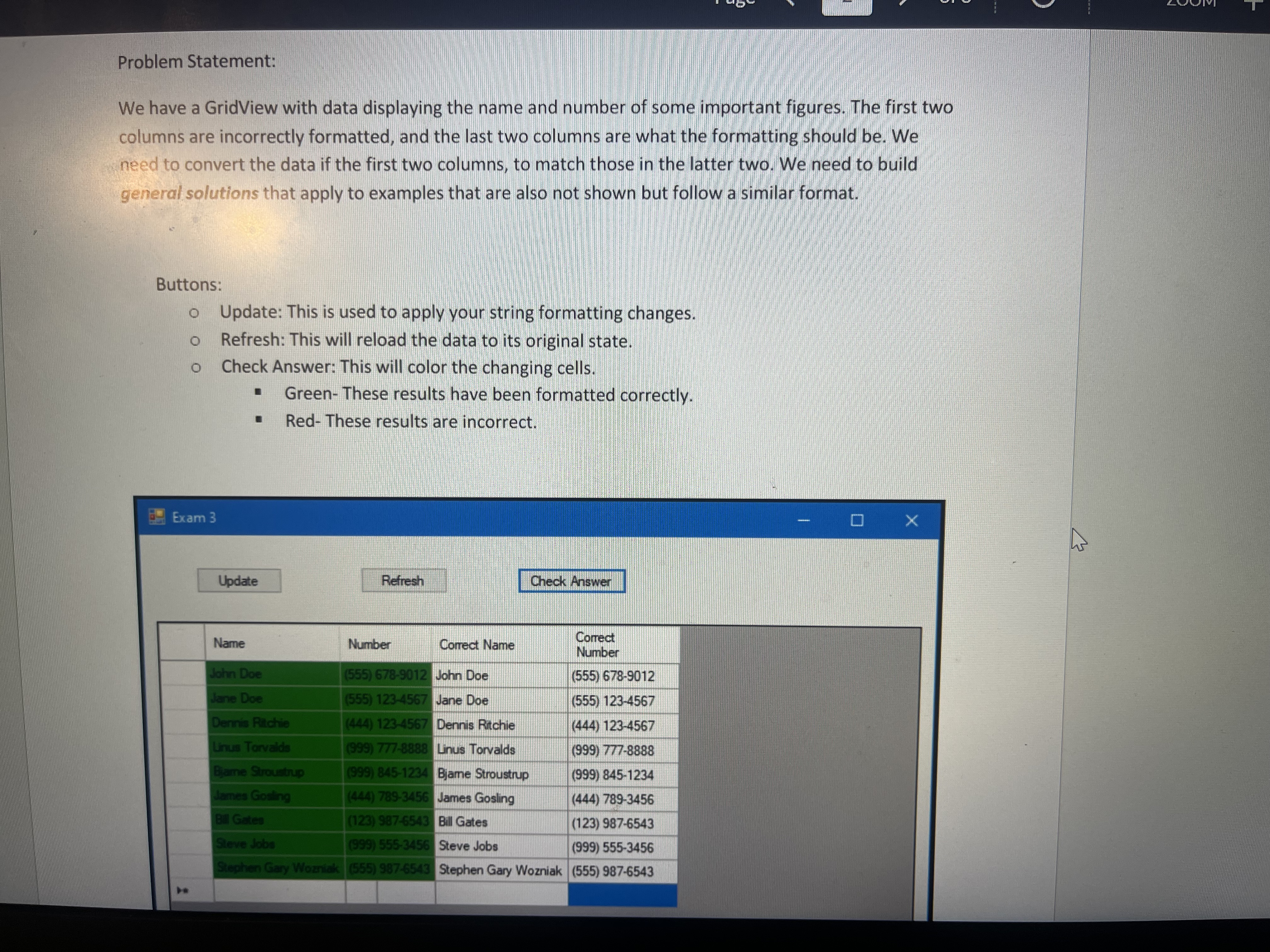 Please Create and provide the code for the meeded