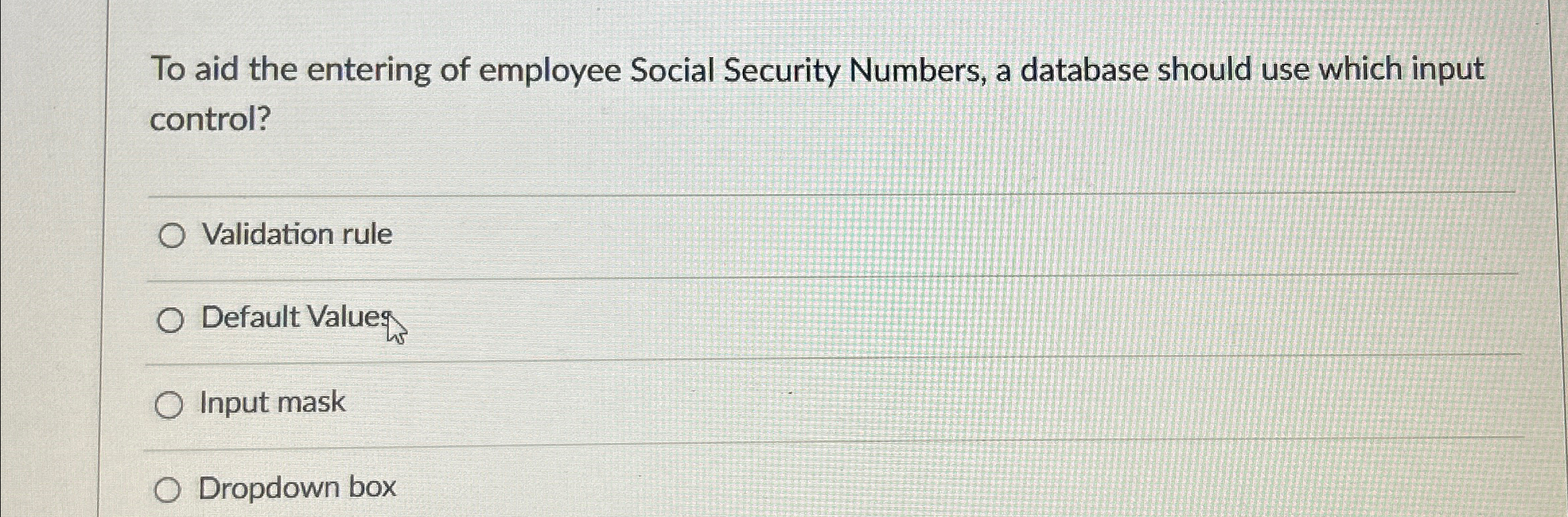 To aid the entering of employee Social Security