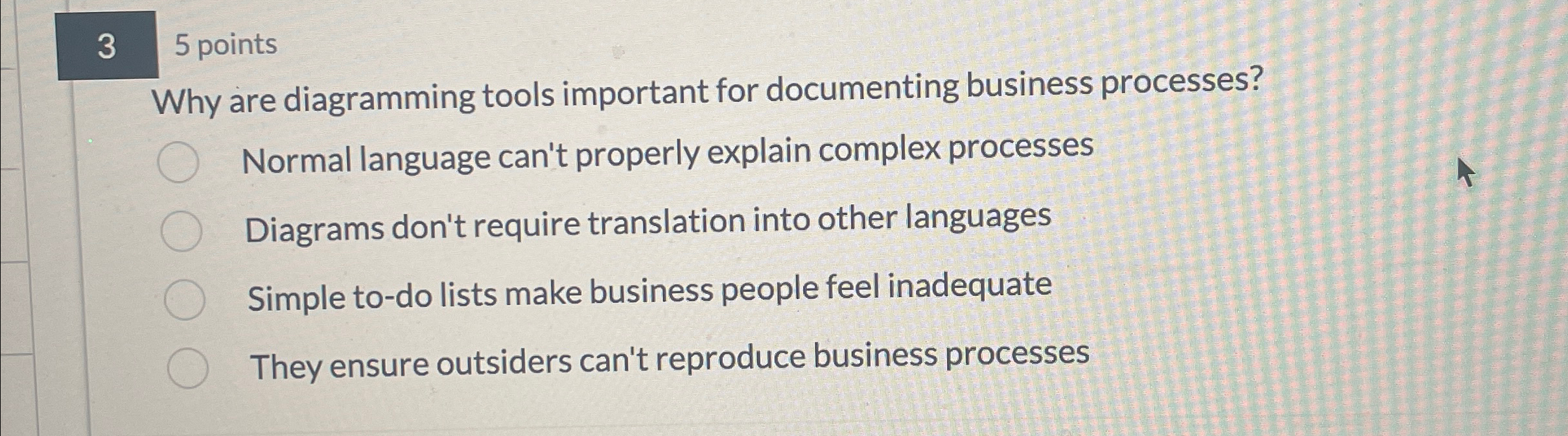 3 5 points Why are diagramming tools important