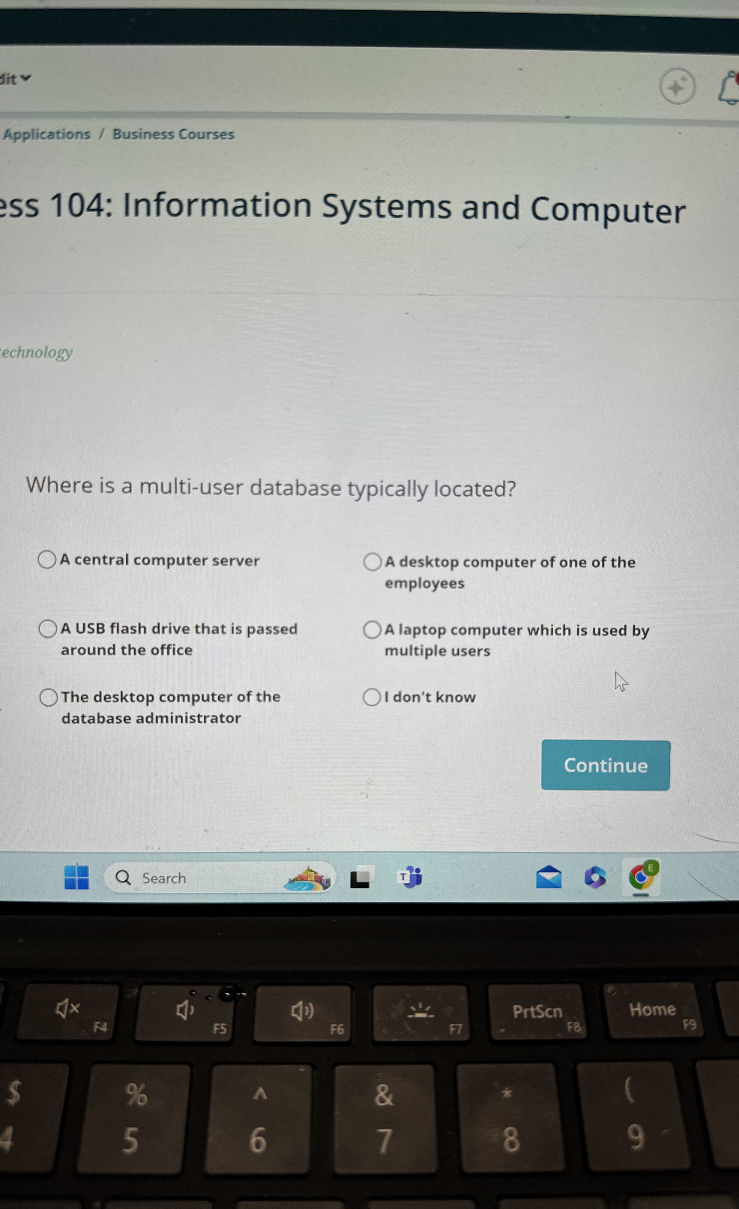 Applications / Business Courses 1 0 4 :