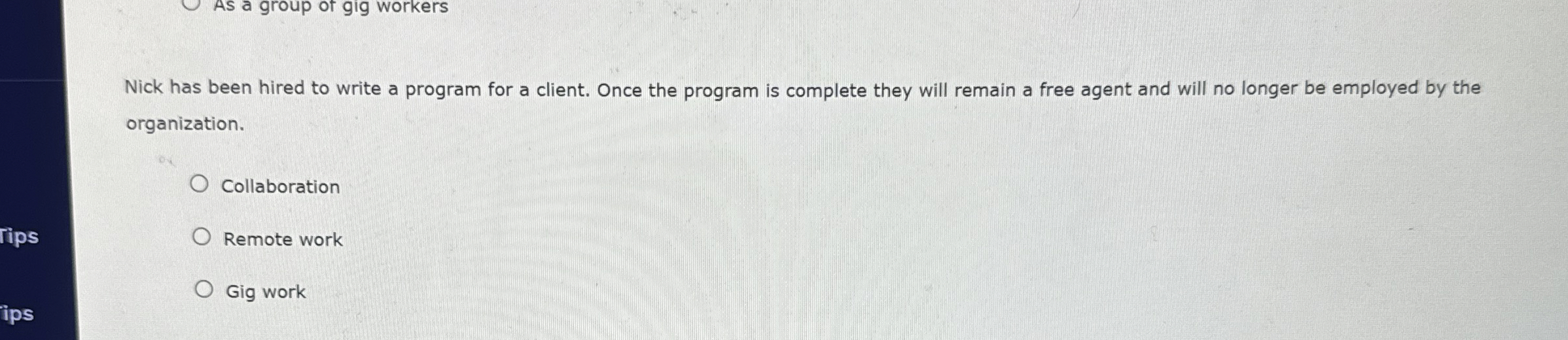 Nick has been hired to write a program for a