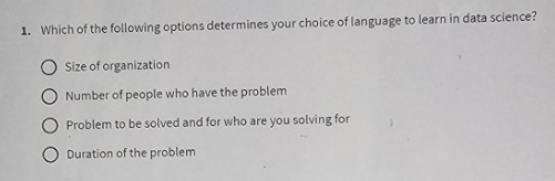 Which of the following options determines your