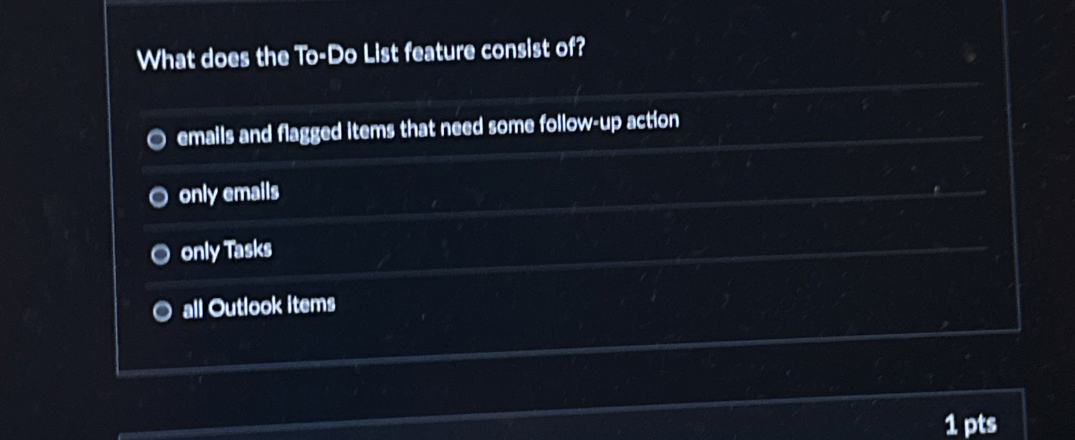 What does the To - Do List feature consist of ?