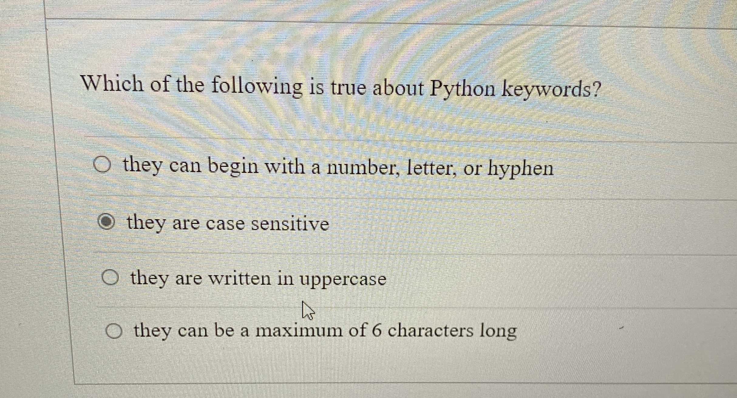 Which of the following is true about Python
