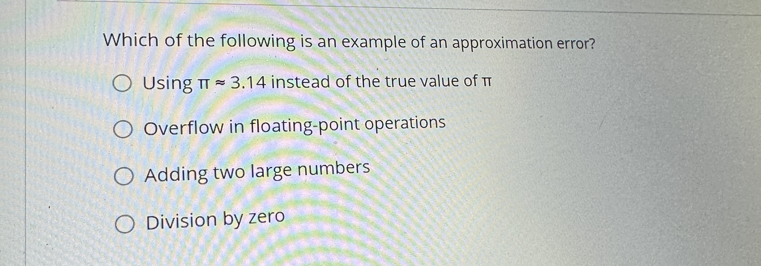 Which of the following is an example of an