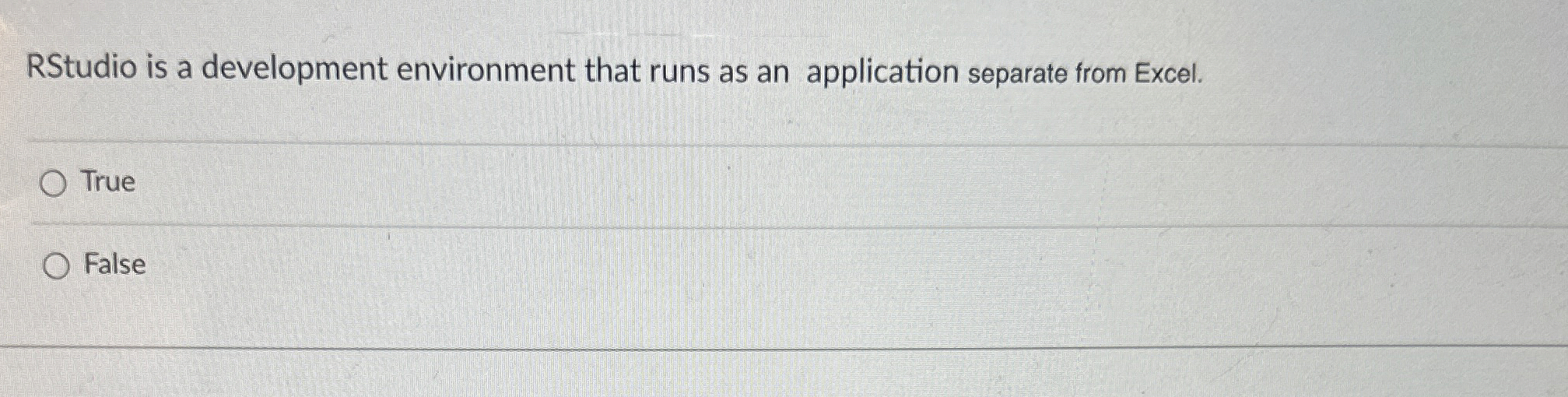 RStudio is a development environment that runs as